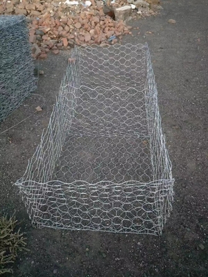 1m-5m Length Gabion White Mesh Basket 1.8mm-4mm Wire Diameter Electro Galvanized Zinc Coating