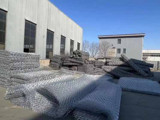 Galvanized Steel Gabion Wire Mesh White / Black